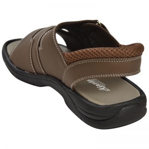 Men's Brown Colour Synthetic Leather Sandals