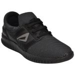 Men's Black Colour Synthetic & Mesh Sneakers