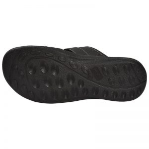 Men's Black Colour Synthetic Leather Sandals