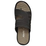 Men's Black Colour Synthetic Leather Sandals