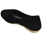 Women's Black Colour Synthetic Leather Ballerines