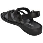 Men's Black Colour Synthetic Leather Sandals