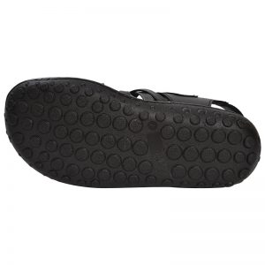 Men's Black Colour Synthetic Leather Sandals