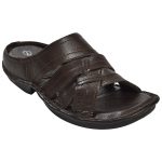 Men's Black Colour Synthetic Leather Sandals