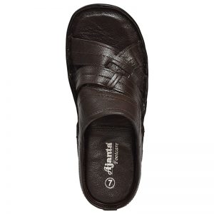 Men's Black Colour Synthetic Leather Sandals