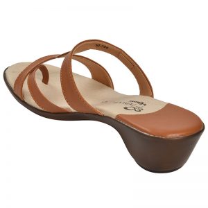 Women's Brown & Beige Colour PU Synthetic Sandals