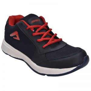 Men's Navy Blue Colour Synthetic & Mesh Sneakers