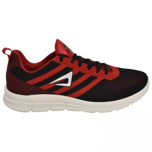 Men's Red & Black Colour Fabric & Lycra Sneakers