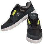 Men's Black Colour Synthetic & Mesh Sneakers