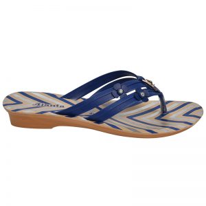 Women's Blue Colour PU Synthetic Sandals