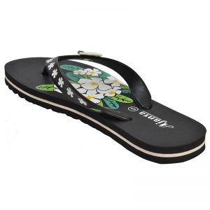 Women's Black Colour Rubber Sandals