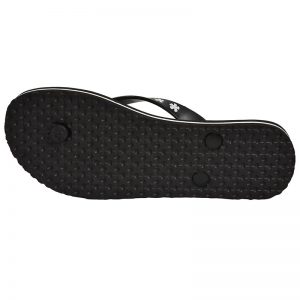 Women's Black Colour Rubber Sandals