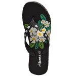 Women's Black Colour Rubber Sandals