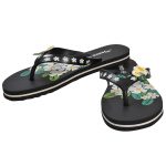 Women's Black Colour Rubber Sandals