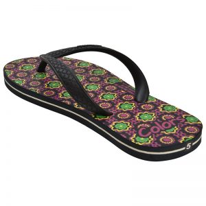 Women's Black Colour Rubber Sandals