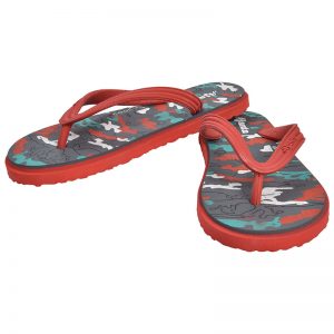 Men's Red Colour Rubber Sandals