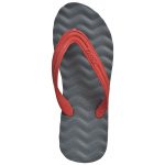 Women's Grey & Red Colour Rubber Sandals