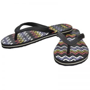 Women's Black Colour Rubber Sandals