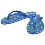 Women's Blue Colour Rubber Sandals