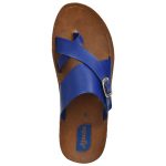 Men's Blue & Brown Colour Synthetic Leather Sandals