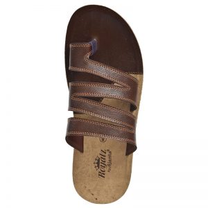 Men's Brown Colour Synthetic Leather Sandals