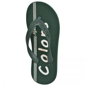 Men's Green Colour Rubber Sandals