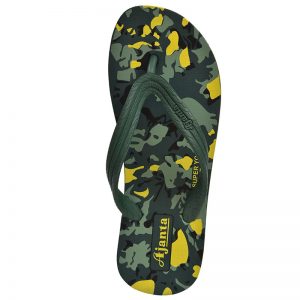 Men's Green Colour Rubber Sandals