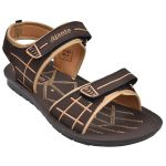 Men's Brown Colour Synthetic Leather Sandals