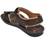 Men's Brown Colour Synthetic Leather Sandals