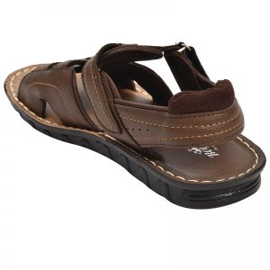 Men's Brown Colour Synthetic Leather Sandals