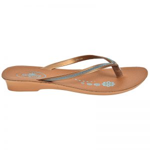 Women's Tan Colour PU Synthetic Sandals