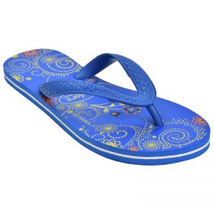 Women's Blue Colour Rubber Sandals