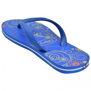 Women's Blue Colour Rubber Sandals