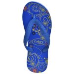 Women's Blue Colour Rubber Sandals