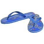 Women's Blue Colour Rubber Sandals