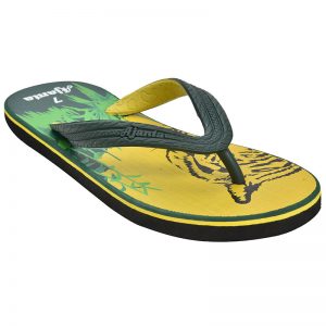 Men's Yellow & Green Colour Rubber Sandals