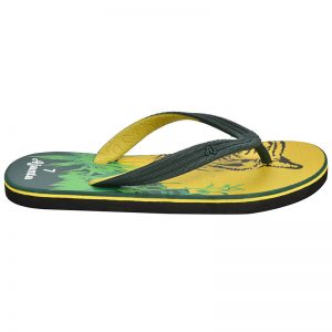 Men's Yellow & Green Colour Rubber Sandals