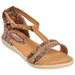 Kid's Tan Colour Synthetic Leather Jelly Shoes
