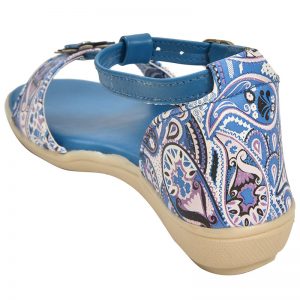 Kid's Blue Colour Synthetic Leather Jelly Shoes