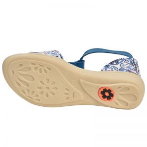 Kid's Blue Colour Synthetic Leather Jelly Shoes
