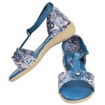 Kid's Blue Colour Synthetic Leather Jelly Shoes