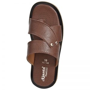 Kid's Brown Colour Synthetic Leather Sandals