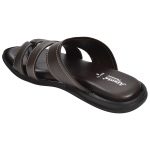 Men's Black Colour Synthetic Leather Sandals