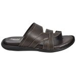 Men's Black Colour Synthetic Leather Sandals