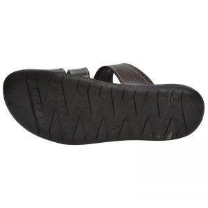 Men's Black Colour Synthetic Leather Sandals