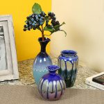 Set of 3 Ceramic Flower Vases