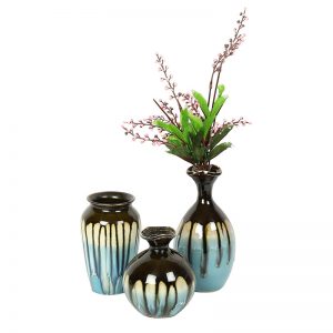 Set of 3 Ceramic Flower Vases