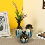 Set of 3 Ceramic Flower Vases