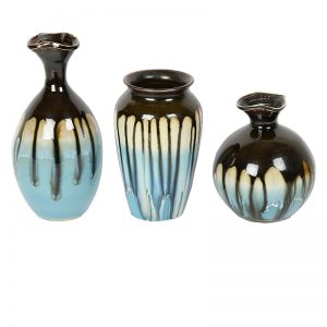 Set of 3 Ceramic Flower Vases