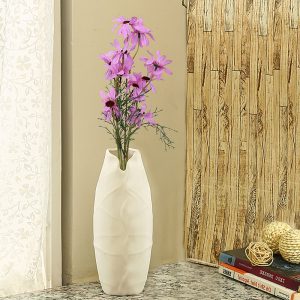 Elegant White Ceramic Flower Vase